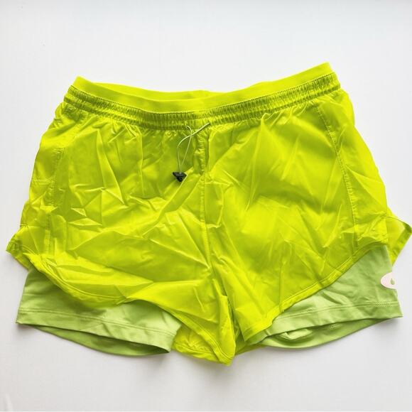 Nike Women's Icon Clash Tempo Luxe Mid-rise Running Shorts Green - Picture 2 of 7